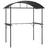 Vidaxx pavillon barbecue avec étagères latérales 220x115x230 cm acier anthracite