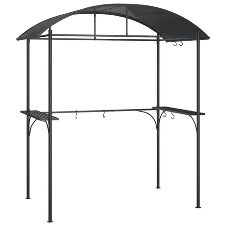 Vidaxx pavillon barbecue avec étagères latérales 220x115x230 cm acier anthracite