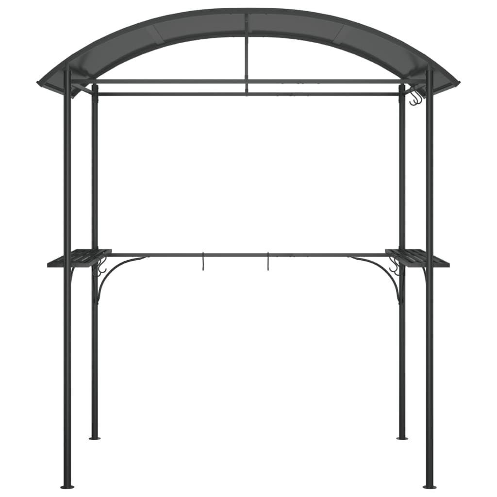 Vidaxx pavillon barbecue avec étagères latérales 220x115x230 cm acier anthracite