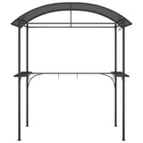 Vidaxx pavillon barbecue avec étagères latérales 220x115x230 cm acier anthracite
