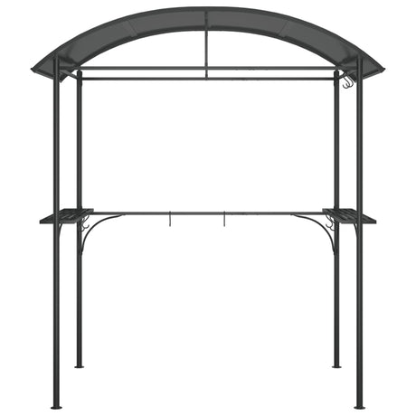 Vidaxx pavillon barbecue avec étagères latérales 220x115x230 cm acier anthracite