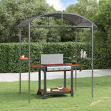 Vidaxx pavillon barbecue avec étagères latérales 220x115x230 cm acier anthracite