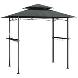 Vidaxx auvent pour barbecue 240x150x243 cm acier anthracite