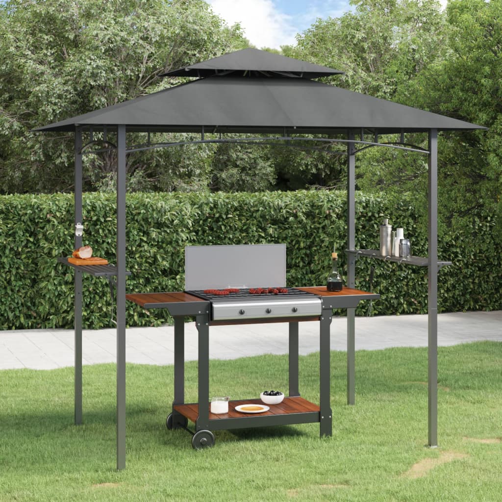 Vidaxx auvent pour barbecue 240x150x243 cm acier anthracite