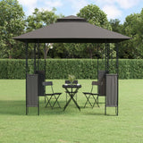 Tonnelle Vidaxx avec toit 300x300x270 cm acier anthracite