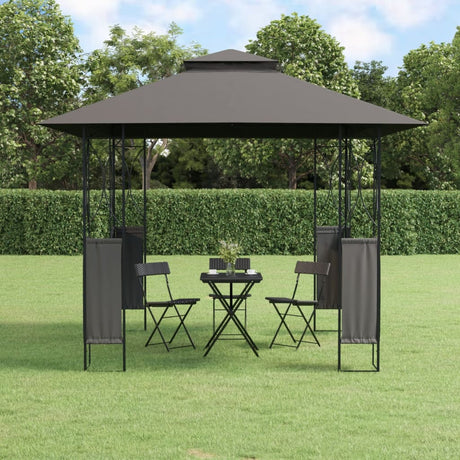 Tonnelle Vidaxx avec toit 300x300x270 cm acier anthracite