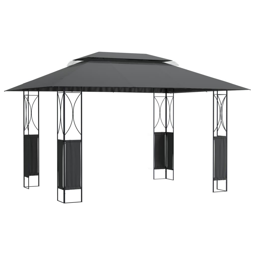 Tonnelle Vidaxx avec toit 400x300x270 cm acier anthracite