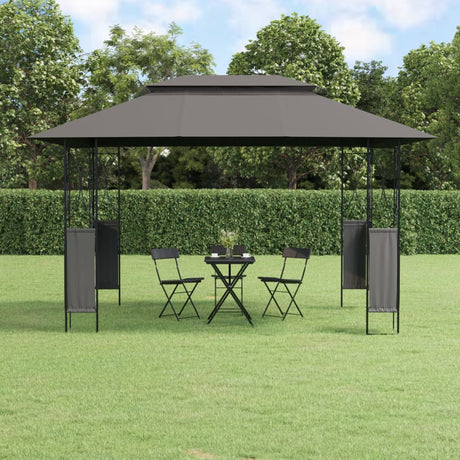 Tonnelle Vidaxx avec toit 400x300x270 cm acier anthracite
