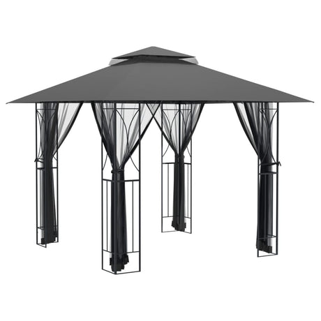 Gazebo Vidaxx avec parois latérales 300x300x270 cm acier anthracite