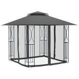 Gazebo Vidaxx avec parois latérales 300x300x270 cm acier anthracite