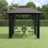 Gazebo Vidaxx avec parois latérales 300x300x270 cm acier anthracite