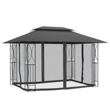 Gazebo Vidaxx avec parois latérales 400x300x270 cm acier anthracite