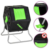 Vidaxx fût de compostage 105 l 60x58x74 cm polypropylène