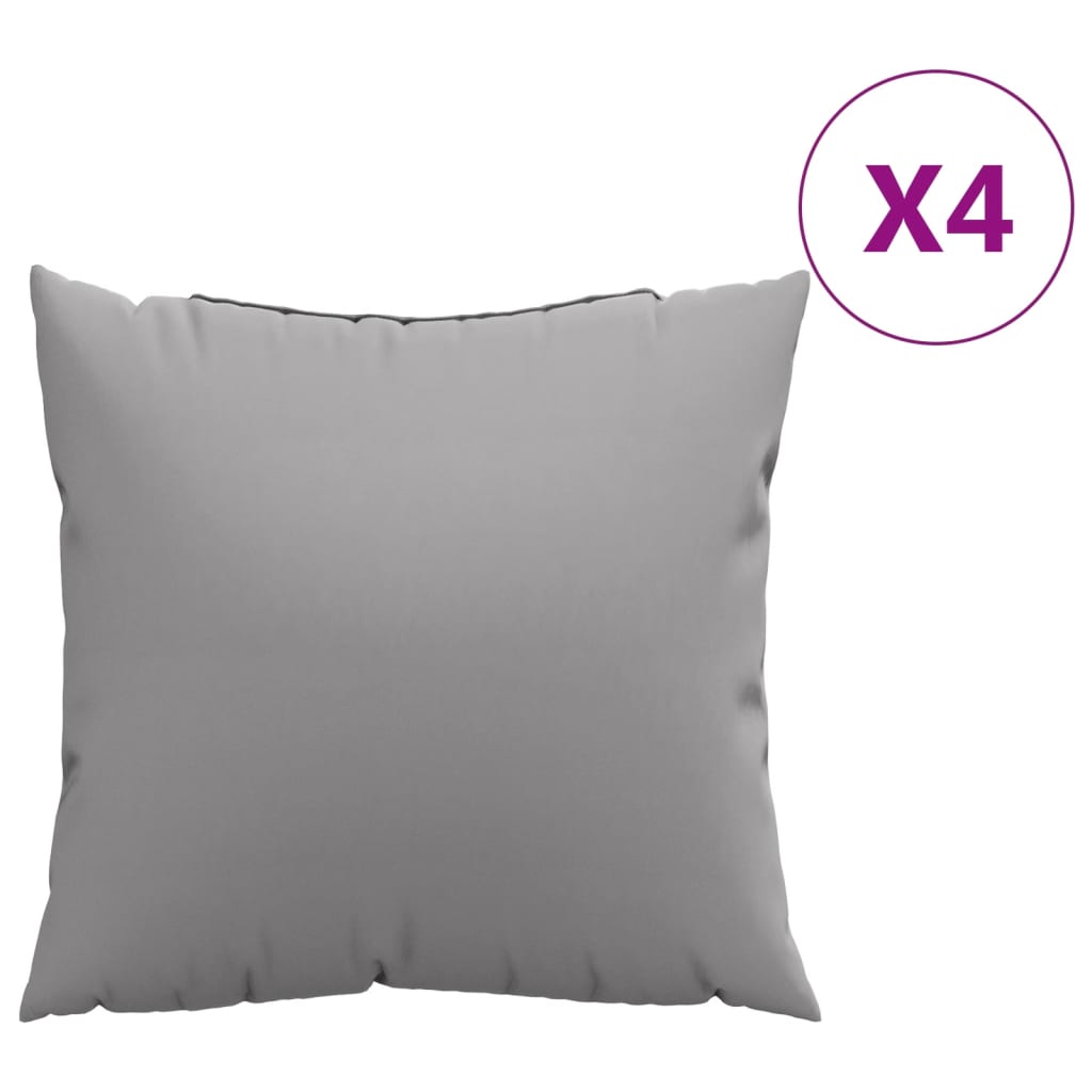 Vidaxx coussins de canapé 4 pcs 40x40 cm tissu gris