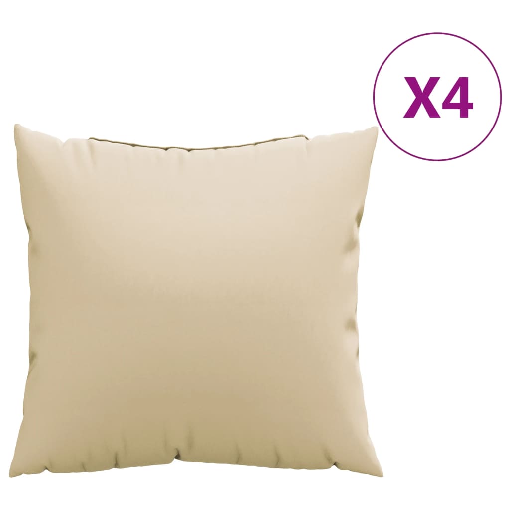 Vidaxl Bank -puter 4 St 40x40 cm stoff beige