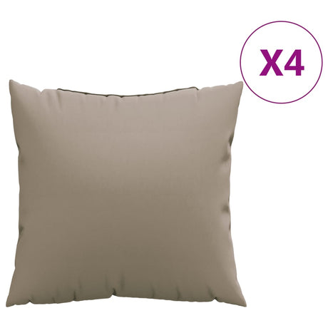 VidaXL coussins de canapé 4 pcs 40x40 cm tissu taupe