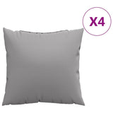 VidaXL coussins de canapé 4 pcs 50x50 cm tissu gris