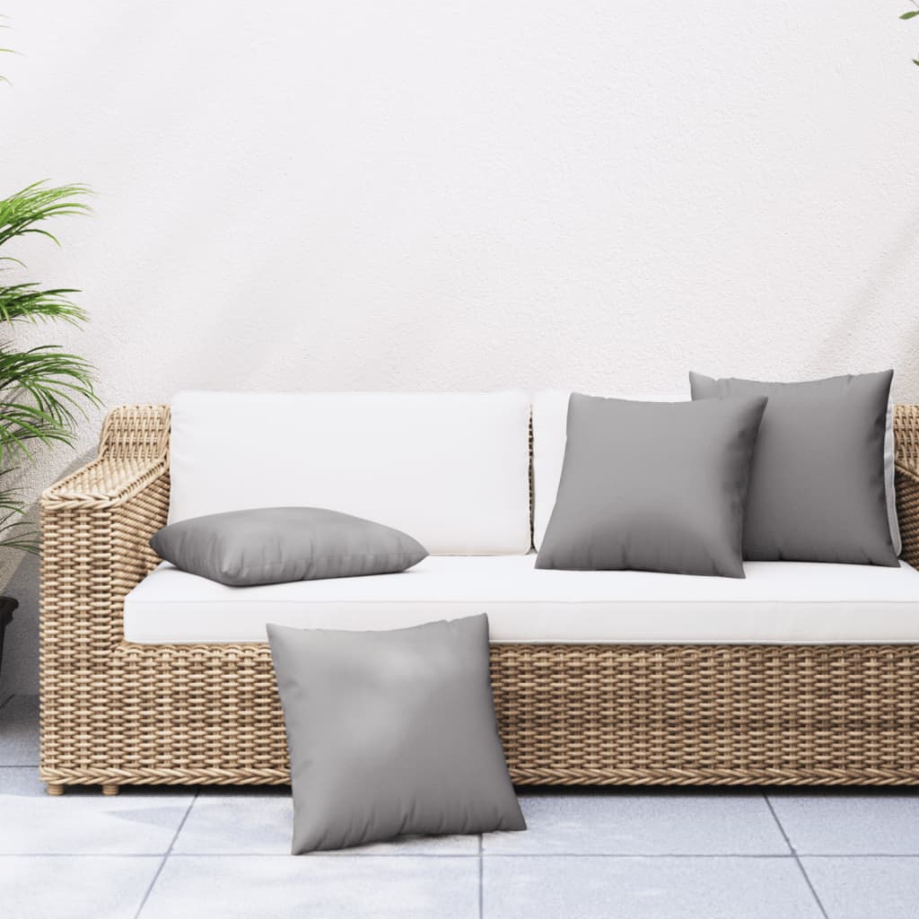 VidaXL coussins de canapé 4 pcs 50x50 cm tissu gris