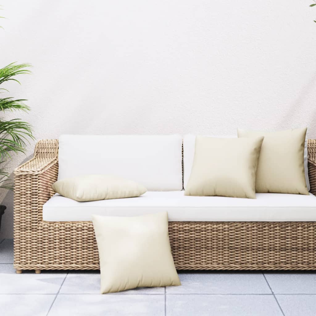 Vidaxx coussins de canapé 4 pcs 50x50 cm tissu couleur crème