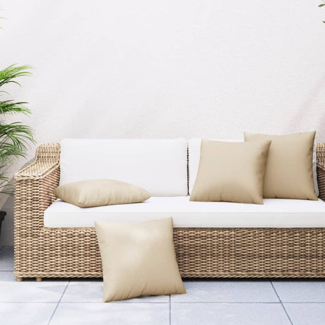 VidaXL coussins de canapé 4 pcs 50x50 cm tissu beige