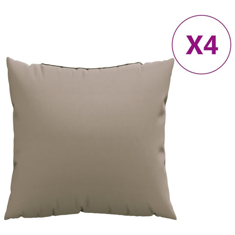 VidaXL coussins de canapé 4 pcs 50x50 cm tissu taupe