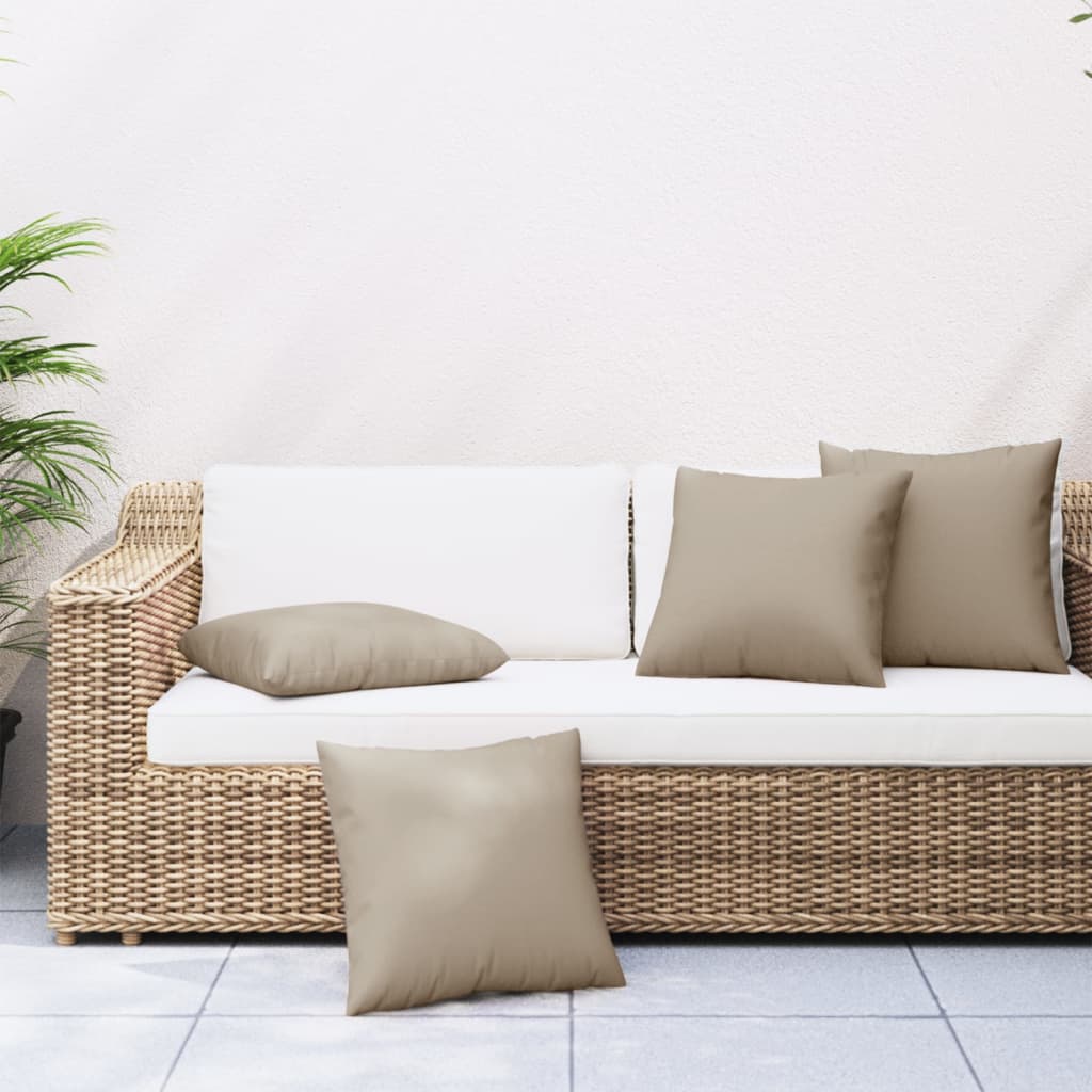 VidaXL coussins de canapé 4 pcs 50x50 cm tissu taupe