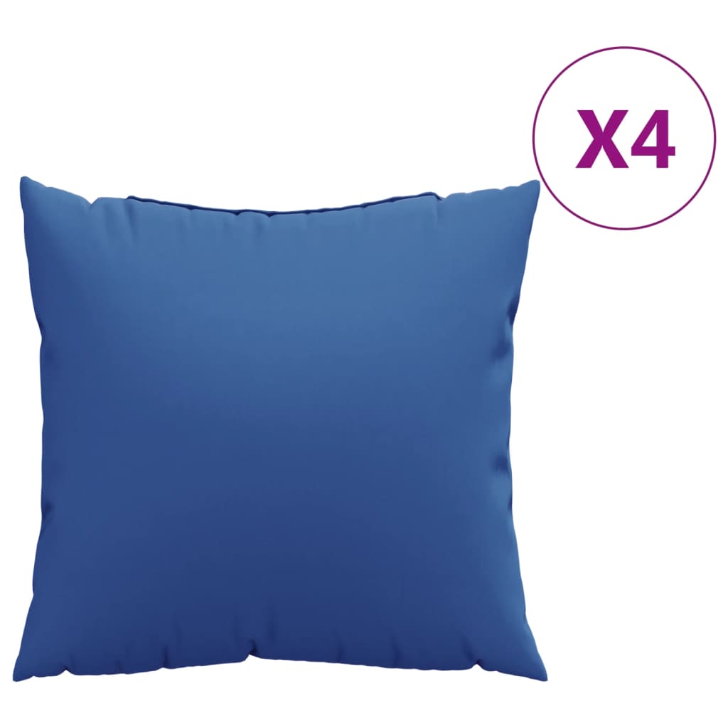 Vidaxl Bank Cushions 4 St 50x50 cm tissu royal bleu