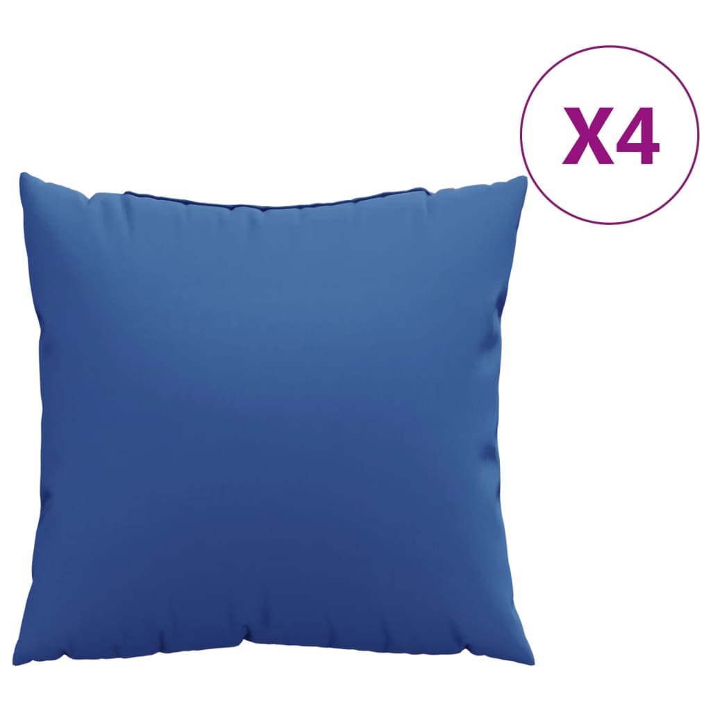 Vidaxx coussins de canapé 4 pcs 50x50 cm tissu bleu royal