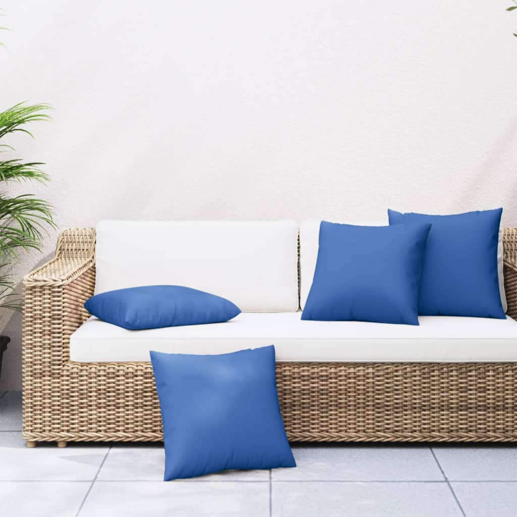 Vidaxl Bank Cushions 4 St 50x50 cm tissu royal bleu