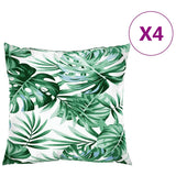 VidaXL coussins de canapé 4 pcs motif feuille 50x50 cm tissu