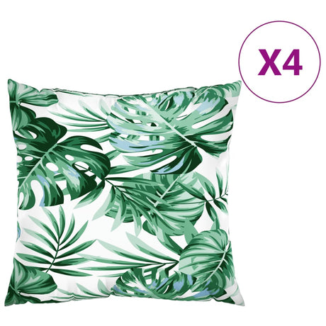 VidaXL coussins de canapé 4 pcs motif feuille 50x50 cm tissu