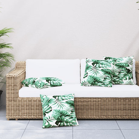 VidaXL coussins de canapé 4 pcs motif feuille 50x50 cm tissu