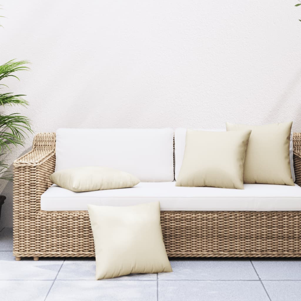 Vidaxx coussins de canapé 4 pcs 60x60 cm tissu couleur crème
