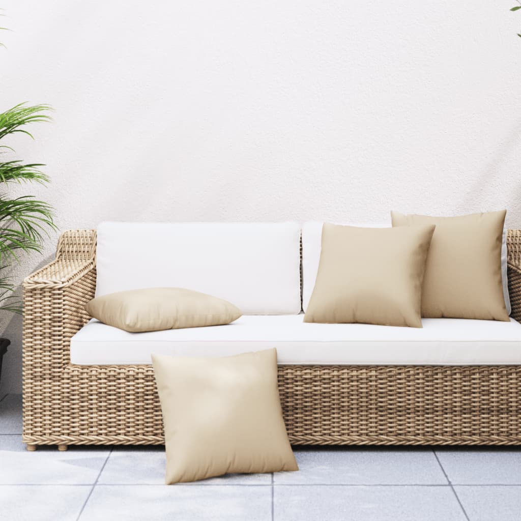 VidaXL Coussins de canapé 4 pcs 60x60 cm tissu beige