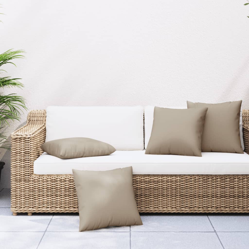 VidaXL coussins de canapé 4 pcs 60x60 cm tissu taupe