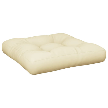 VidaXL coussin de palette 50x50x12 cm tissu couleur crème