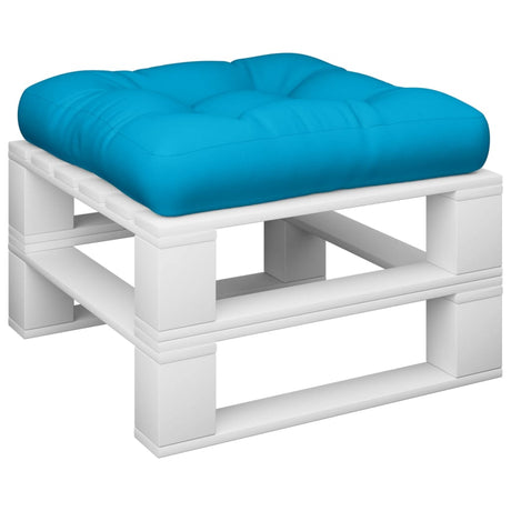 VidaXL coussin de palette 50x50x12 cm tissu bleu
