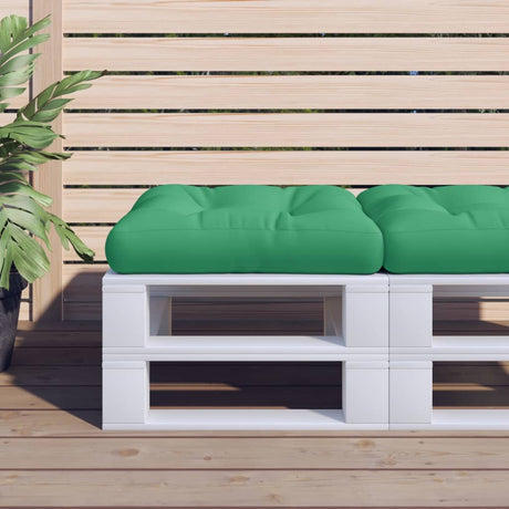 VidaXL coussin de palette 50x50x12 cm tissu vert