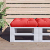 VidaXL coussin de palette 50x50x12 cm tissu rouge