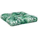 VidaXL coussin palette motif feuille 50x50x12 cm tissu