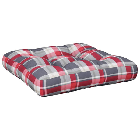 Vidaxx coussin de palette 50x50x12 cm tissu motif losange rouge