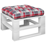 Vidaxx coussin de palette 50x50x12 cm tissu motif losange rouge