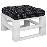 VidaXL coussin de palette motif losange 50x50x12 cm tissu noir