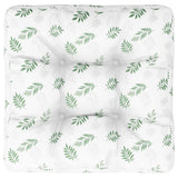 VidaXL coussin palette motif feuille 50x50x12 cm tissu
