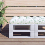 VidaXL coussin palette motif feuille 50x50x12 cm tissu