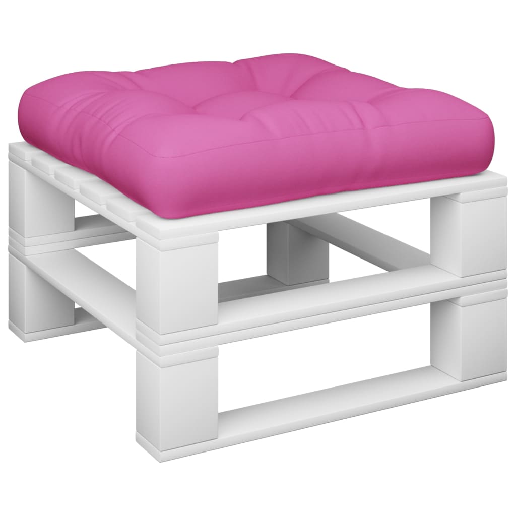 VidaXL coussin de palette 50x50x12 cm tissu rose