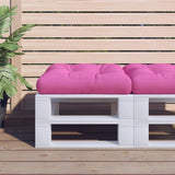 VidaXL coussin de palette 50x50x12 cm tissu rose