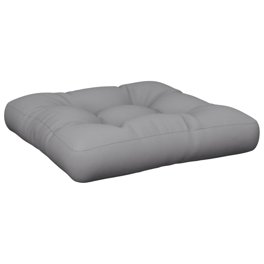 VidaXL coussin de palette 60x60x12 cm tissu gris