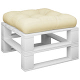 VidaXL coussin palette 60x60x12 cm tissu couleur crème