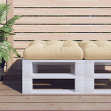 VidaXL coussin de palette 60x60x12 cm tissu beige